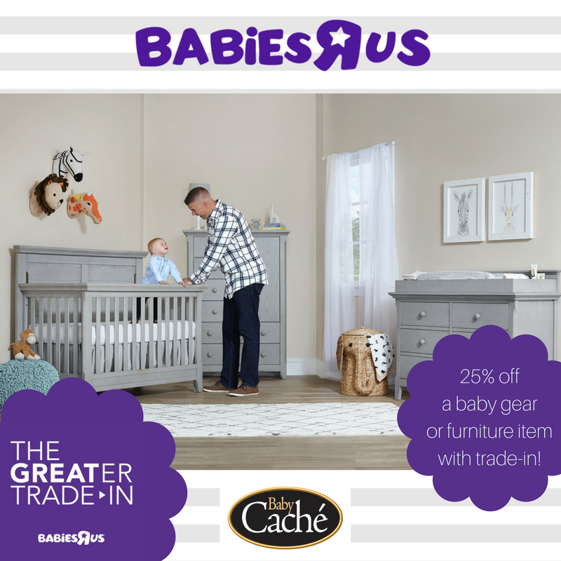 babycache's tweet photo. Babies"R"Us Greater Trade-In is here! Go in store and get 25% off with an eligible trade-in, now through March 18. Check out the Babies "R" Us website for details - https://t.co/Yp1vEFpGTf https://t.co/gRMw2RcS3M