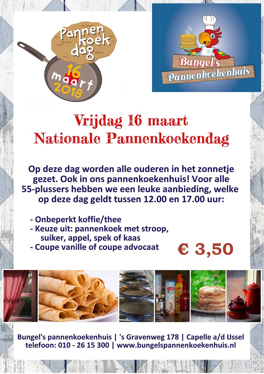 BungelsCapelle's tweet photo. #nationalepannenkoekendag #pancakeday2018 @BungelsCapelle heeft uiteraard weer een leuke actie!! 😀🍴 https://t.co/K02C7MFaOp