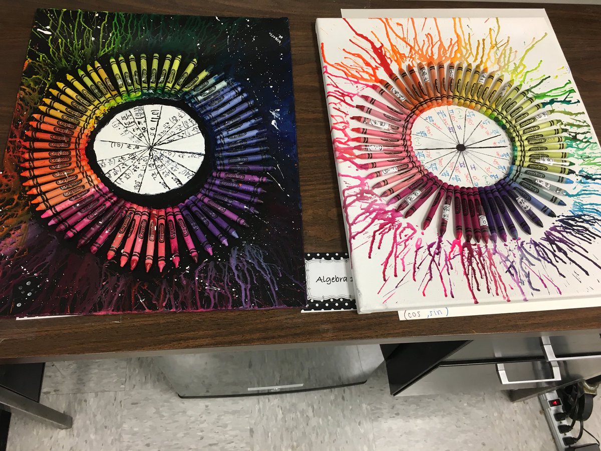greenmathwnhs's tweet photo. Awesome unit circle projects today! #WeAreWarriors #algebra2andtrig https://t.co/I48yx93jrM