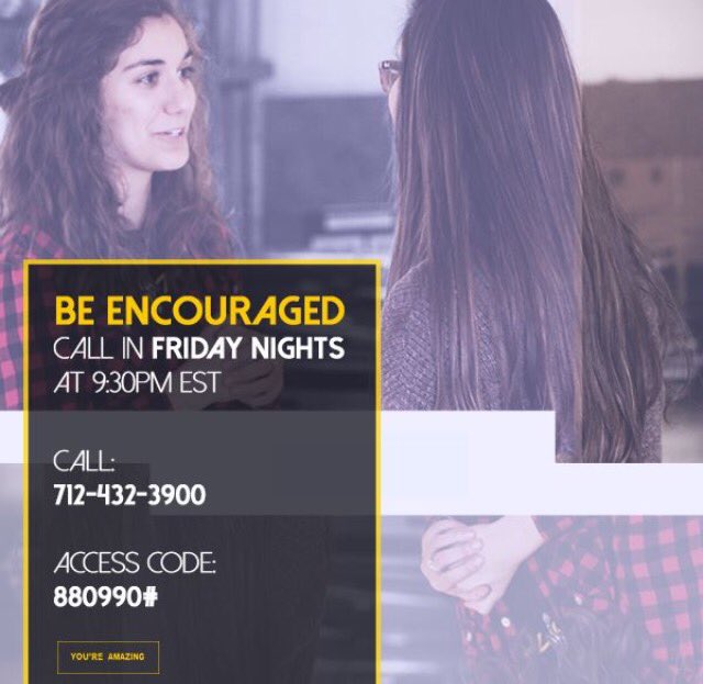 JustinFatica's tweet photo. Call TONIGHT and be encouraged! #youreamazing #AmazingLent #FridayNightCall https://t.co/oqzgLbhY73