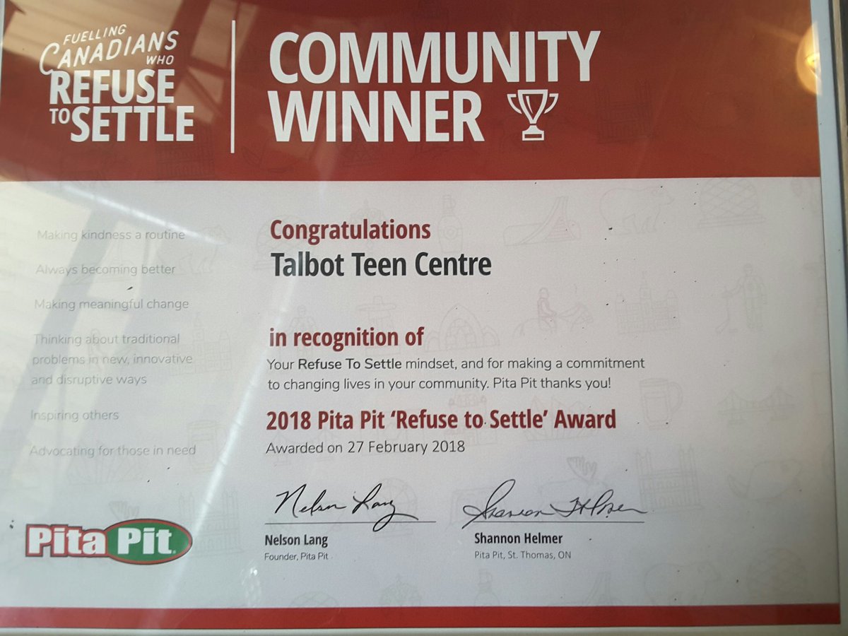 Thank you to <a href="/pitapit/">The Pita Pit</a> St. Thomas for this wonderful award #stthomasproud