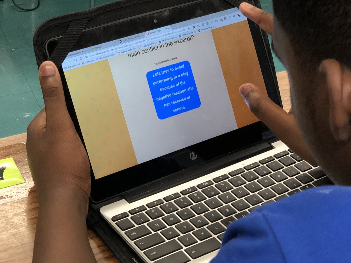 MikoWagstaff's tweet photo. 8th Grade ELAR students getting competitive in a friendly game on @Quizalizeapp @ZzishCom Very fun to watch 😂 @simmns_tamika @mrpteacheszzish #DLPCoaching #WestTechUp #BroncoGameStrong https://t.co/DA2IVBs581