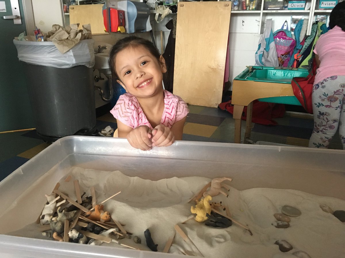 Future landscape architect learning through play in our PreK program.  Play is critical for a child’s development.