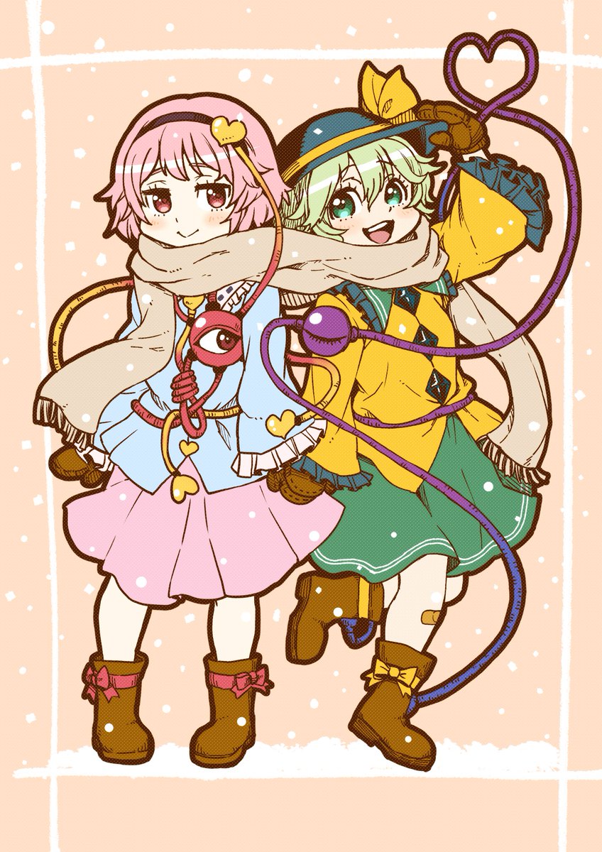 ট ইট র ナツシロ 嵐の前の静けさ 二人マフラーをしたかったので古明地姉妹を描きました もう寒い時期も終わるからって見納めに二人で散歩とかしててほしい