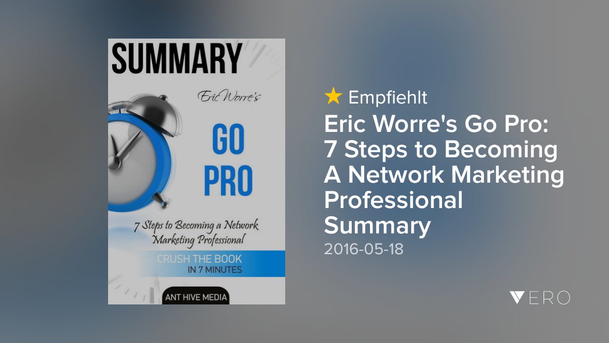Beste Buch zum Thema Network Marketing #Networkingbible #network #verobook #motivation #Succses #education #ericworre #vero #book @VeroTrueSocial