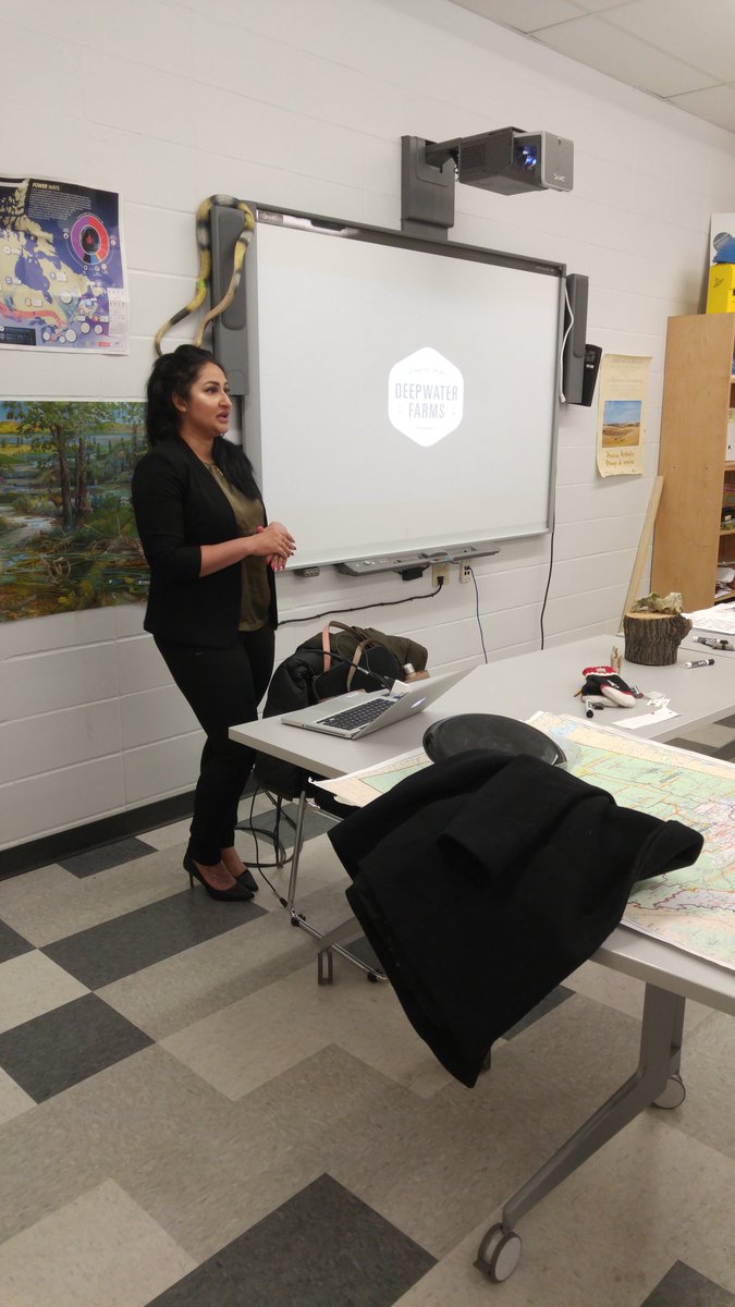 UNACGreenCorps's tweet photo. It was a pleasure to meet such an enthusiastic group @ Lord Shaughnessy HS &amp; talk about providing opportunities 4 youth &amp; boosting the green economy in Canada, alongside Jane from @DeepwaterFarms &amp; Anoushka from @ACLRC. We all learned a lot today. Thanks to @adamrobb for the opp! https://t.co/ntaG0MNJrE