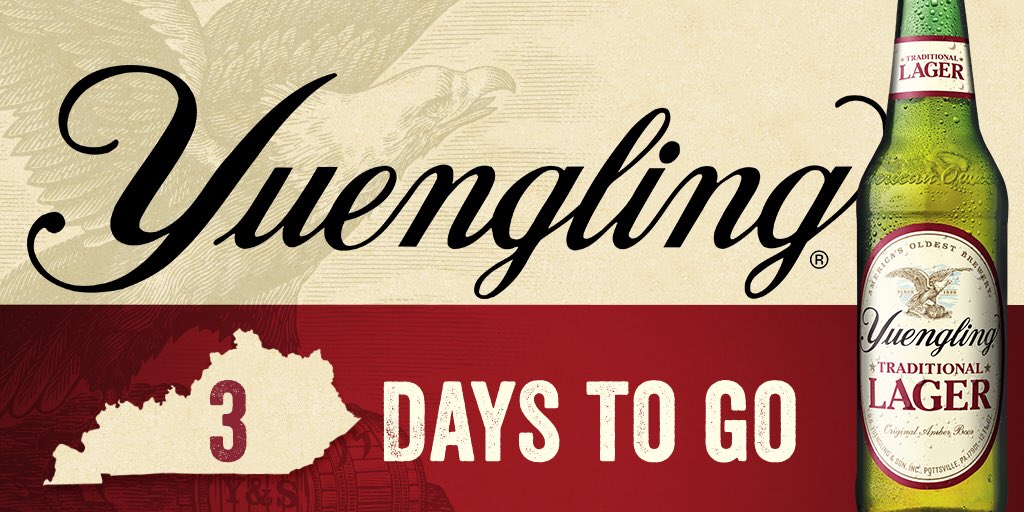 yuenglingbeer's tweet photo. 👀 Hey Kentucky, we’ll be on draft in your state in 3 days! Best #FridayFeeling ever https://t.co/KZYV64RKYP