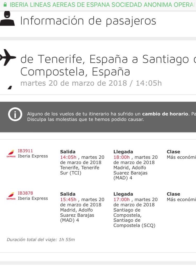 RDaudeUNED's tweet photo. @ibexpress_help habéis cancelado mi vuelo de conexión y el nuevo horario que me ofreceis es anterior a la llegada para dicha conexión https://t.co/BhxCXEpZaz