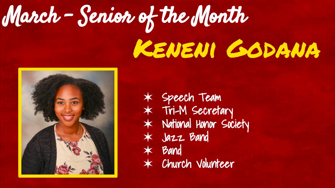 Siegie_Saxon's tweet photo. Congratulations Keneni Godana, SHS March Senior of the Month! https://t.co/9wUrnzZVUb https://t.co/4oEZtKF8kK