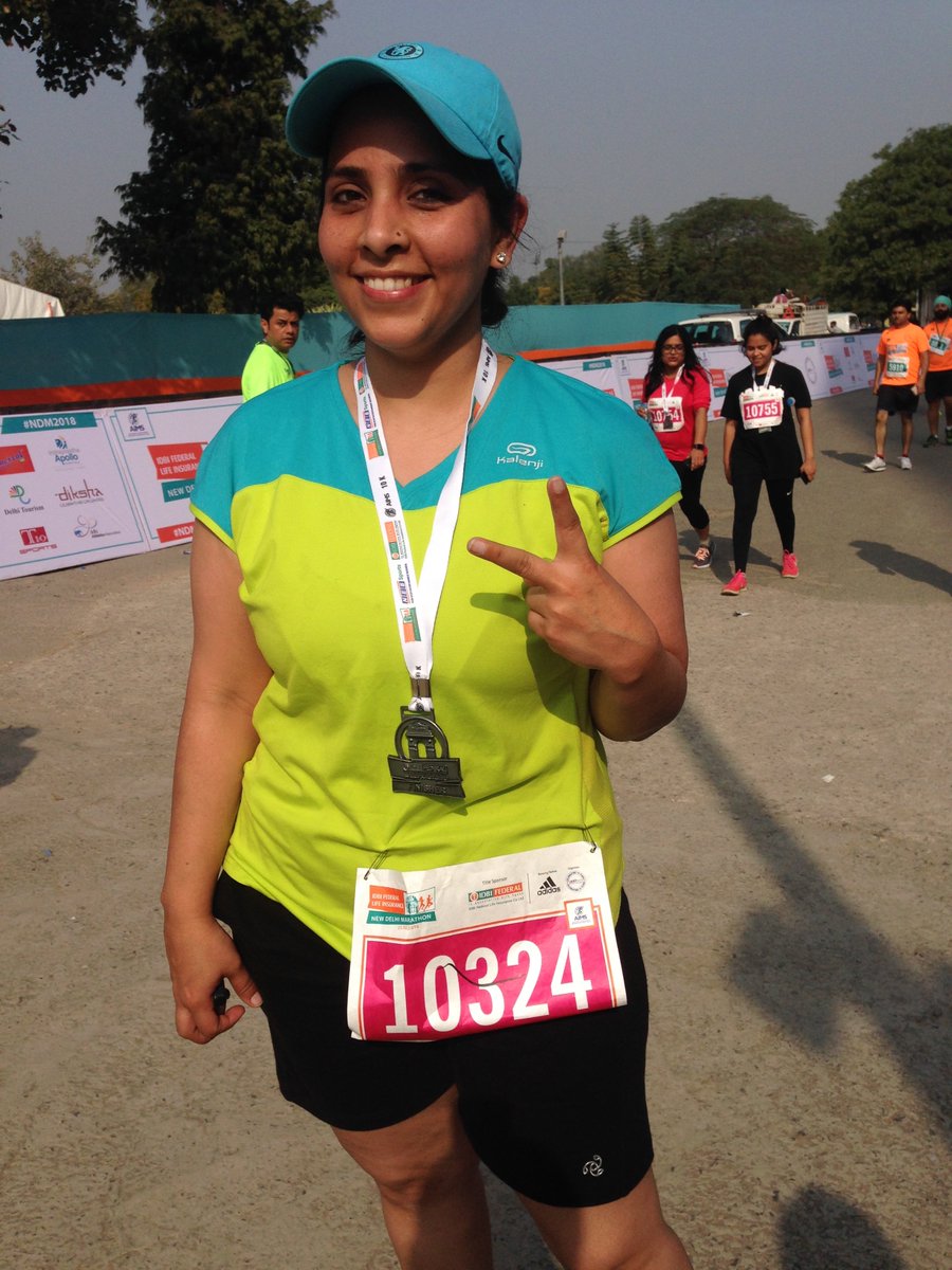 allinrunning's tweet photo. [2018 NDM RACE UPDATE]
Congratulations Kanika on completing your first #10K race at the 2018 @NDelhiMarathon. You've done it! It's been an amazing journey. Full story: https://t.co/J45DBQ3dcx 

#NewDelhiMarathon  #Finisher
#Runner #Running #Racing
#ALLinRunning #RunALLin https://t.co/ChE0JzNQFe