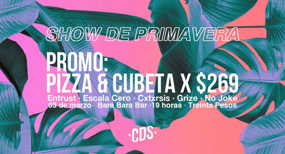 CasaDelSolWav's tweet image. Mañana es nuestro show de primavera y Bara Bara bar se armó esta promoción para que nadie se quede con hambre🍕🍺