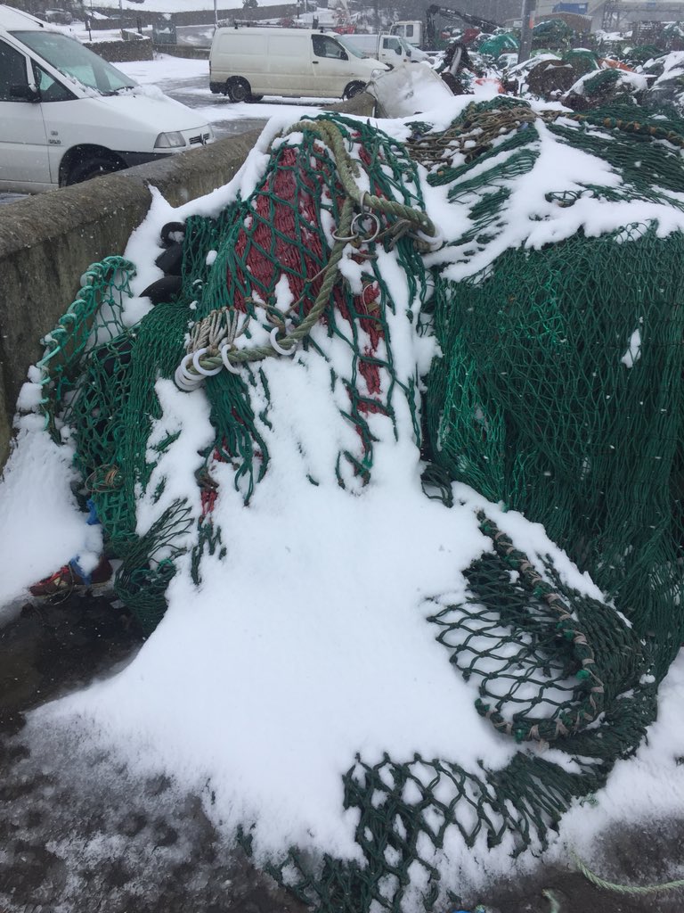 DeasyPamela's tweet photo. Not a lot being done on #UnionHall #pier today #snowdays #remains of #BeastfromEast #dayoff #trawls #nets #snow #forklifts #buoys #dayoff #closedupfortheday @MarineTimesNews @SkipperEditor @SouthernStarIRL https://t.co/VbTTACKobR