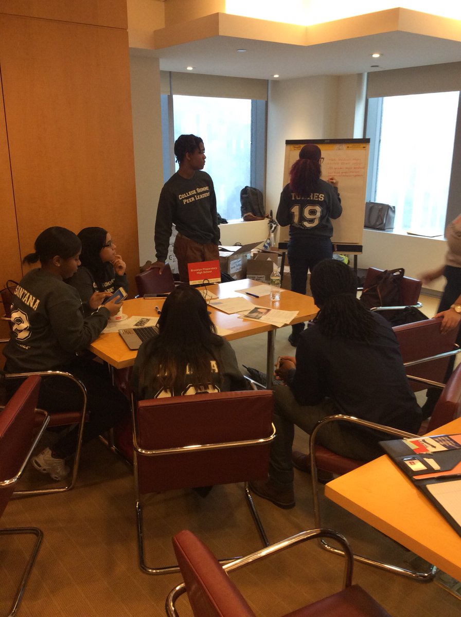 CamilleKinlock's tweet photo. On this snowy day our  @ESINYC peer leaders are working together to strengthen the college going culture in their schools #PeerForward https://t.co/TJkqwsFWjK