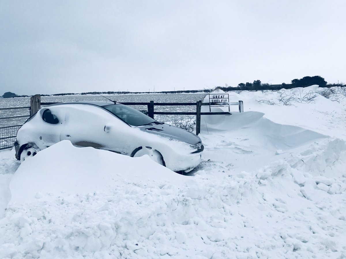 Impressive snow drifts near Lynton Cross #Ilfracombe #NorthDevon