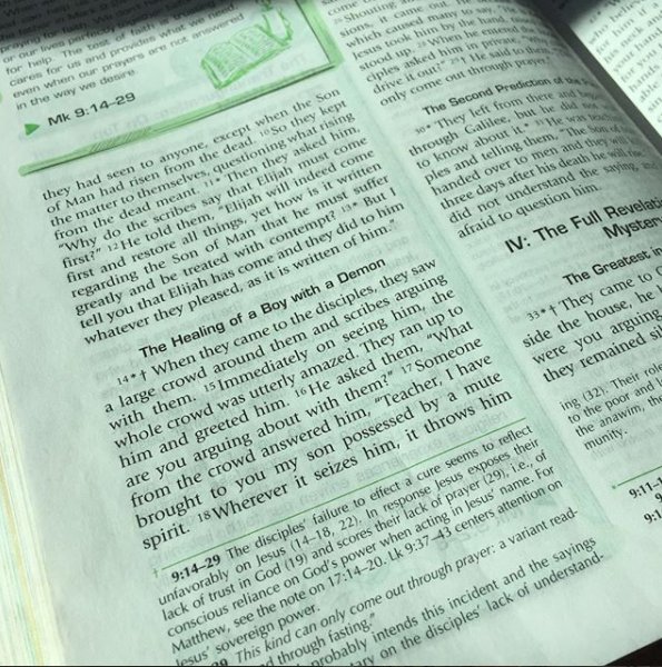 UrsulineLions's tweet photo. The Scripture Scholars voted on their favorite passage from the week. The winner was the healing of the boy with the demon. “I DO BELIEVE, HELP MY UNBELIEF!” Mark 9:24. #ItsMrsWeller #FacultyFriday https://t.co/bQRVoov1GG