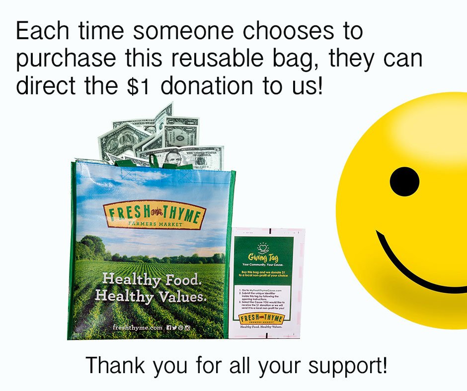 brightoncenter's tweet photo. Check out the amazing Fresh Thyme Giving Bag Program! The Newport, KY Fresh Thyme offers a special Giving Bag featuring a Giving Tag which allows shoppers to direct a $1 donation to Brighton Center all month of March! https://t.co/7S12ogj94P