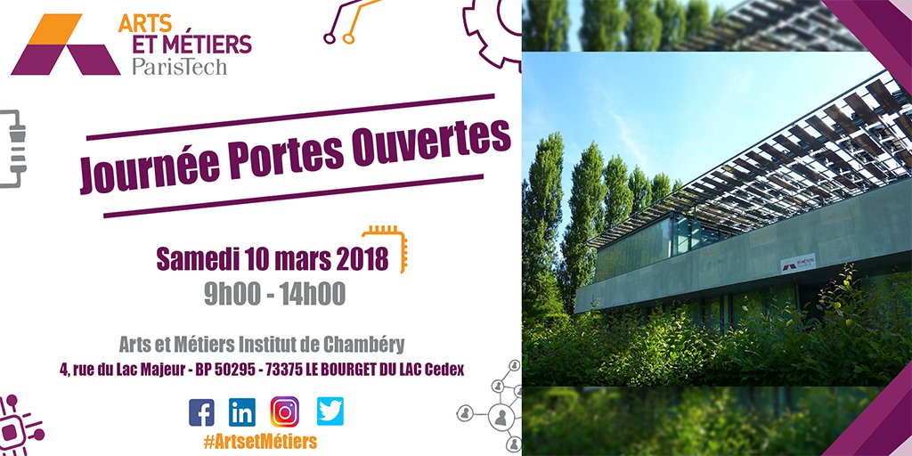 ArtsetMetiers_'s tweet photo. [#PortesOuvertes]  #Environnement #GestiondesRisques industriels et professionnels #InnovationDurable #ConstructionDurable : des thématiques de formation à découvrir lors de la JPO de l’institut #ArtsetMetiers de @Chambery samedi 10 mars  https://t.co/58ayRDeE2j https://t.co/BGQtwuQQmN
