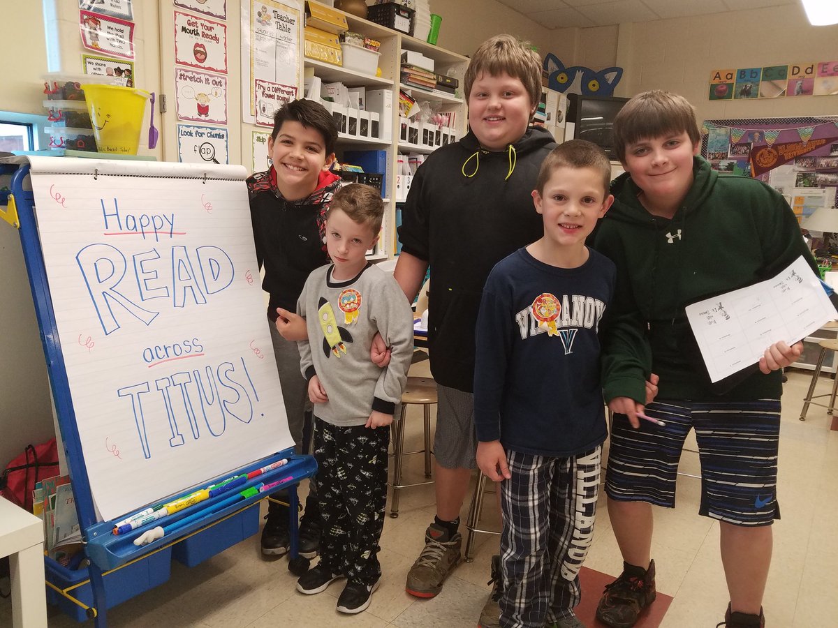 cbkcanderson's tweet photo. Everything is a test of reading... even in math! 6th Grade buddies helped @CBjmaiese with Cat in the Hat Math today! #ReadAcrossTitus #TitusPride #Southside #WeAreRoom202 #106wonders https://t.co/1pm4Jj9Y4f