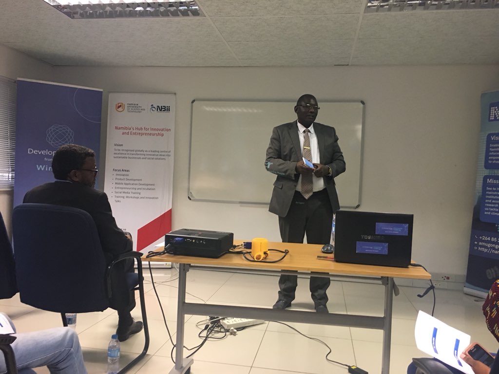 iamnaambo's tweet photo. Minister of ICT, Honorable Stanley Mutumba Simataa delivering the Keynote Address @ the #OpenDataHackNam18
#OpenDataHack2018
#OpenDataHack18
#RoadSafety #OpenData #Hackathon #Namibia
@naatwilwe @lamechthinkbig @Stancia_Shipepe https://t.co/bX47wvaaBF