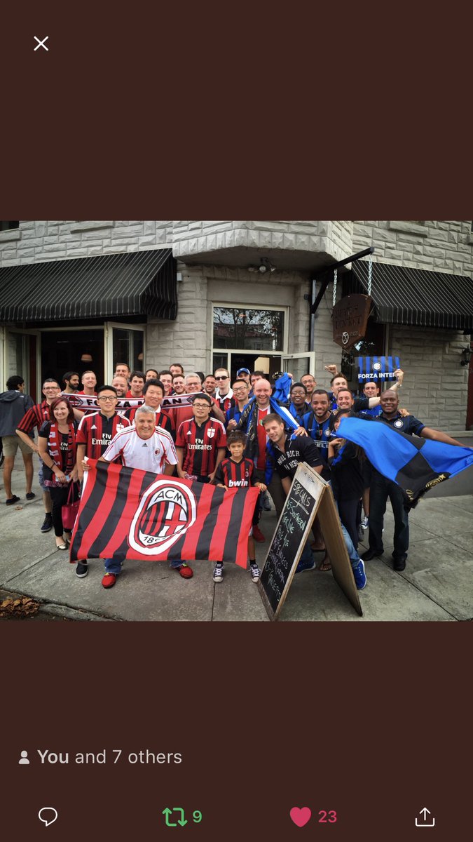renerincon's tweet photo. It’s Derby Time -
We’ll be joining our friends of @MilanClubPhilly and #InterClubPhiladelphia this Sunday at @GCaffeLaquila for the #DerbydellaMadonnina - #forzamilan #weareacmilan 🔴⚫️ https://t.co/5GkGwUQC6E