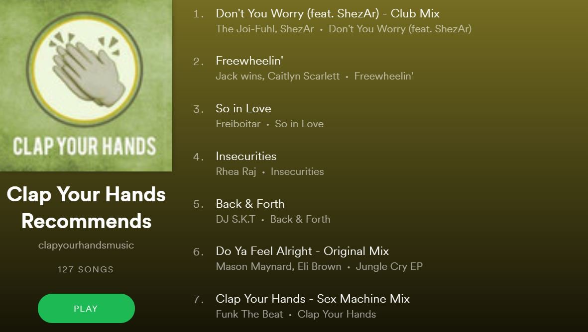 Clap Your Hands (@clapyourhandsyt) on Twitter photo Another New Music Friday has emerged so let’s share some brand new tunes from <a href="/TheJoiFuhl/">The Joi-Fuhl</a> @ShezArOnly <a href="/JackWinsMusic/">Jack Wins</a> <a href="/freiboitar/">Freiboitar🍌 | OCJ</a> @RheaRajMusic <a href="/DJSKT/">DJ S.K.T</a> <a href="/MasonMaynard/">Mason Maynard</a> <a href="/Elibrownbeats/">Eli Brown</a> and Funk The Beat 🎶 Have a lovely weekend y’all! Another New Music Friday has emerged so let’s share some brand new tunes from <a href="/TheJoiFuhl/">The Joi-Fuhl</a> @ShezArOnly <a href="/JackWinsMusic/">Jack Wins</a> <a href="/freiboitar/">Freiboitar🍌 | OCJ</a> @RheaRajMusic <a href="/DJSKT/">DJ S.K.T</a> <a href="/MasonMaynard/">Mason Maynard</a> <a href="/Elibrownbeats/">Eli Brown</a> and Funk The Beat 🎶 Have a lovely weekend y’all!