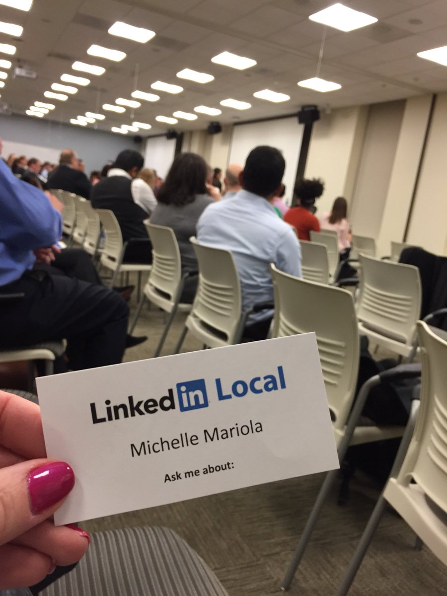 Mich_Mariola's tweet photo. I attended the first LinkedIn Local Chicago networking event. Great turn out by the way.

On the name tag it had a space to fill in Ask me about: which got me to thinking...

How would you fill in Ask me about?

For me it was...how I turn insights into brand value.

What’s yours? https://t.co/gm9lO6Z8Lf