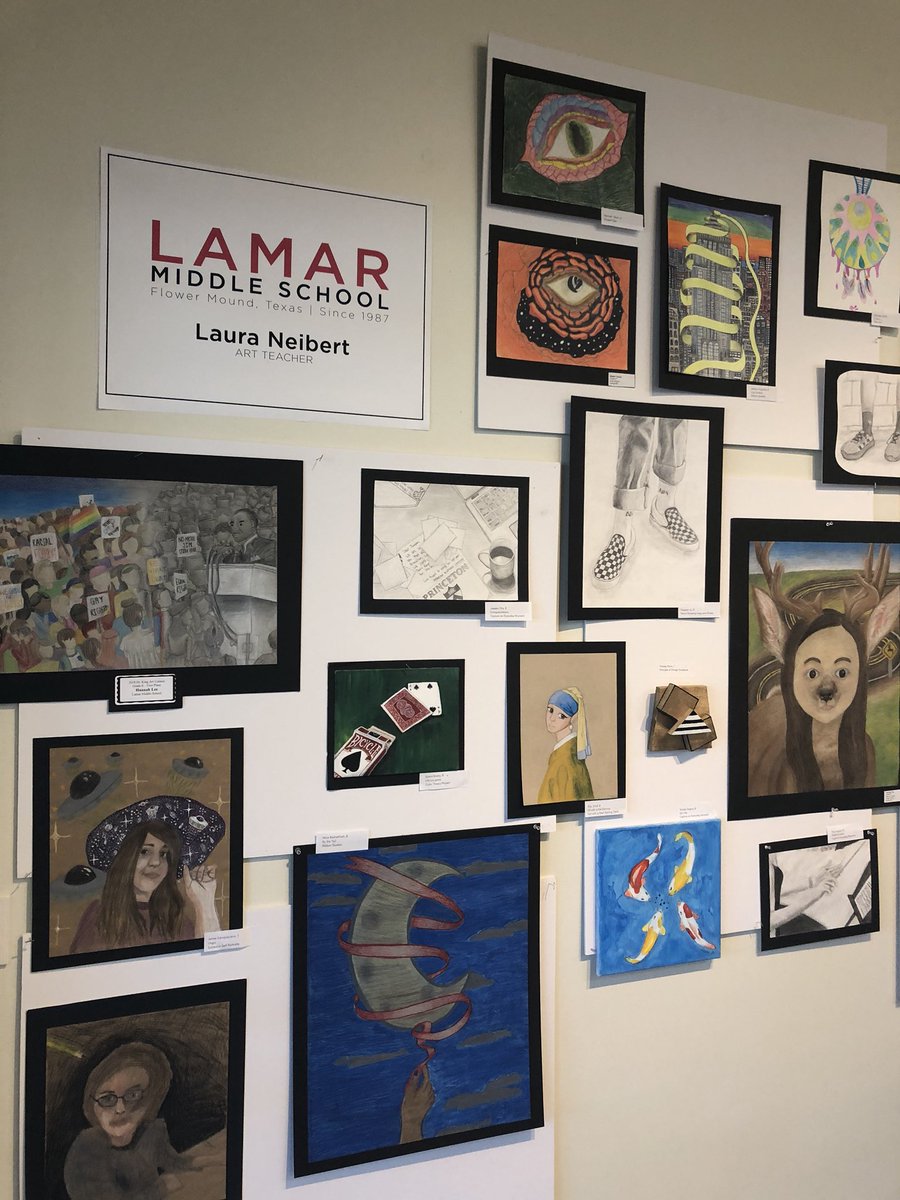 russellcw89's tweet photo. @LamarMS @LamarMSart Incredible display of talent and hard work by our students in the LISD MS Art Show.  #lisdculture https://t.co/ZwpWnMf2qp