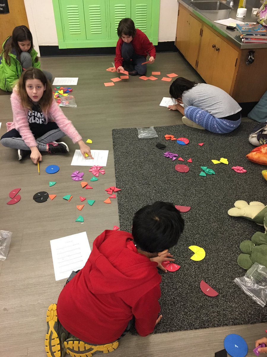 nehatrotterBCS's tweet photo. Practicing with fraction tiles on this snowy Friday! https://t.co/b36GvFwET1