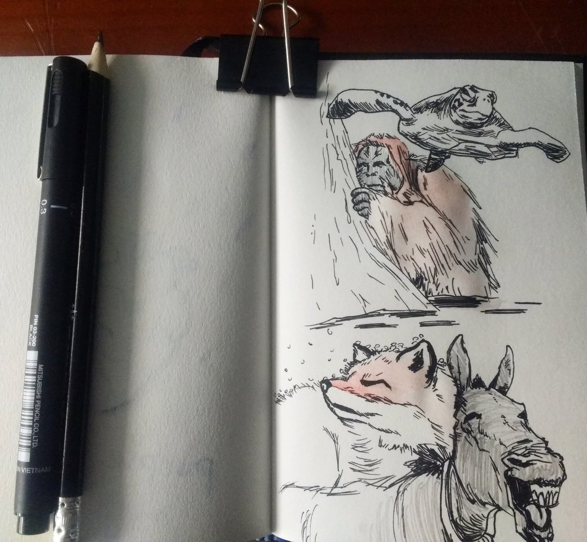 bicirroja's tweet photo. Rainy day
•
#sketch #sketchbook #doodle #drawing #nationalgeographic #nationalgeographicphotos #animals #orangutan #turtle #fox #donkey #illustration #cordoba #cordobaesp #bicirroja https://t.co/VOYLmpvTKz