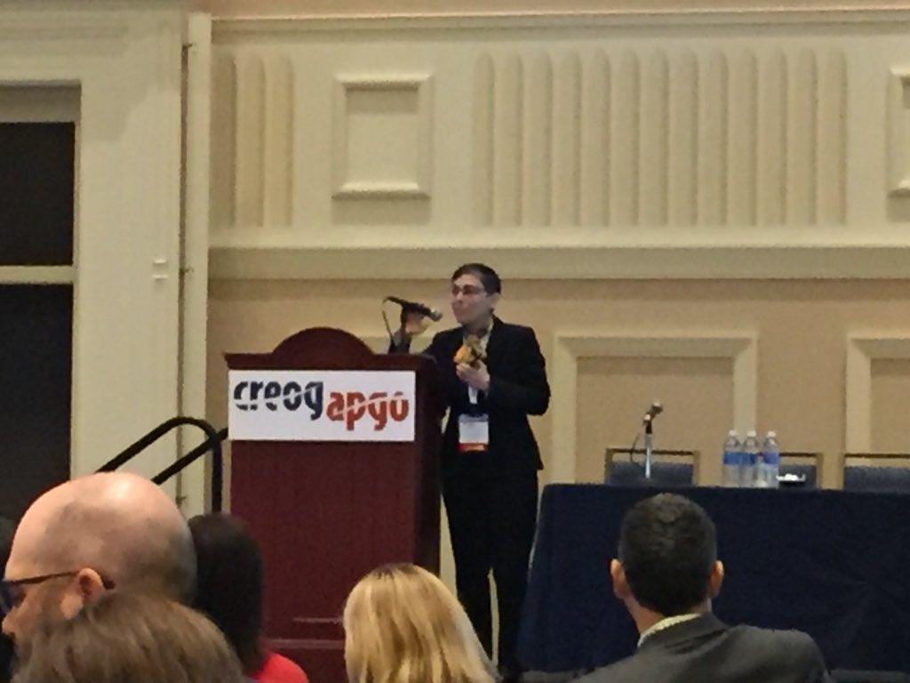 hollykhach's tweet photo. Dr. Marcela del Carmen addresses Physician Burnout and Restoring Joy & Meaning to the Practice of Medicine in her amazing address #CAAM2018 https://t.co/RSYCevFgl7