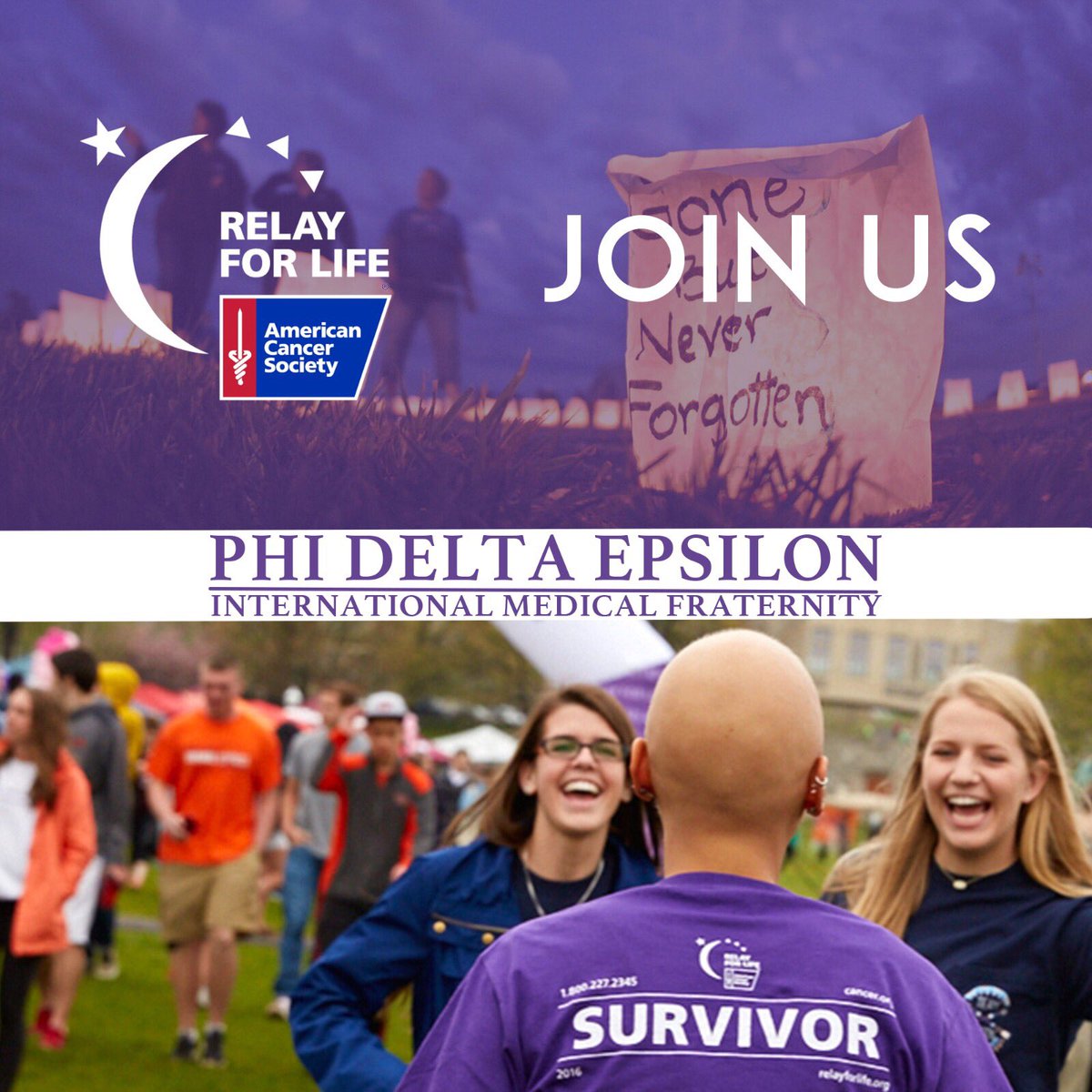 PhiDE_FLalpha's tweet photo. Support Our Relay Team TODAY! We will be representing our everyday heroes, DOCTORS, as we fight for a cause! 💉💜 #PhiDE2018 #Relayforlife #FIU https://t.co/Wmeb5b8I2B