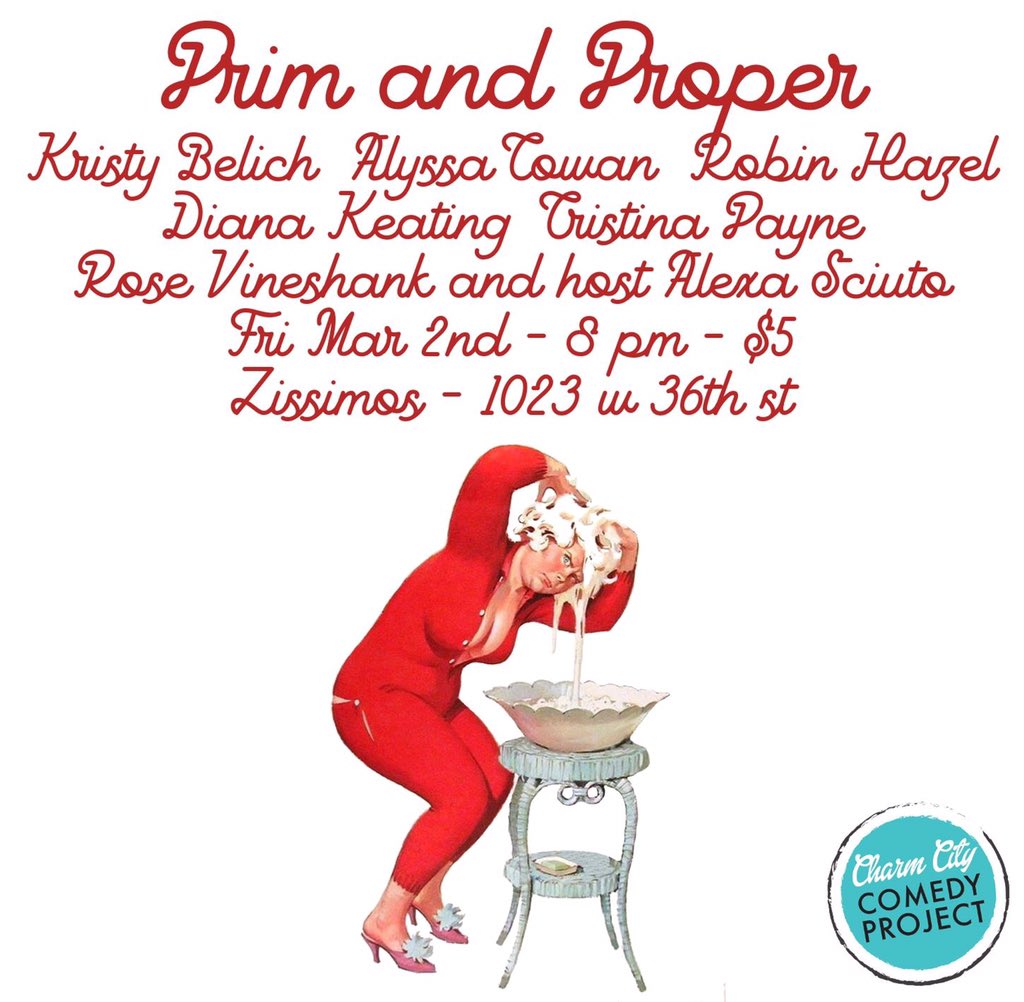 charmcitycomedy's tweet photo. Tonight! We've got a lineup of hilarious ladies ready to be your shelter from the storm! #standup #ladiesonly #charmcitycomedyproject https://t.co/dRZRmBFSxV
