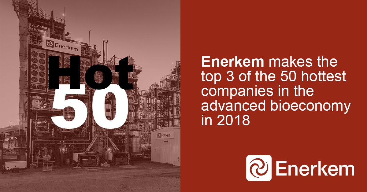Enerkem's tweet image. .@Enerkem makes the top 3 of the 50 hottest companies in the advanced #bioeconomy according to @bdigest, the company&apos;s highest-ever ranking 🔥 Big thanks to our Twitter followers who voted for us! #Hot50 #BiofuelsDigest goo.gl/4btx5j