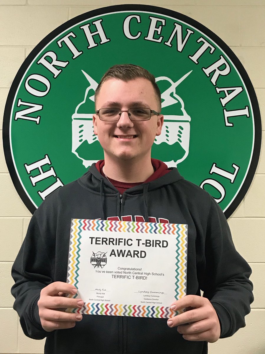 NCGuidanceLC's tweet photo. Congrats to our Terrific T-Birds for the month of Feb! Thank you to Mrs. Scanlon, Randy Shroyer, Skyler Tichenor, and Eli Hughes for going above and beyond! https://t.co/H2349R1BVi