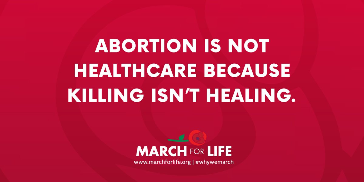March_for_Life's tweet photo. Abortion is not healthcare because killing isn't healing. #shedecides #PLGHA #prolife https://t.co/Wd2VxO7kJP