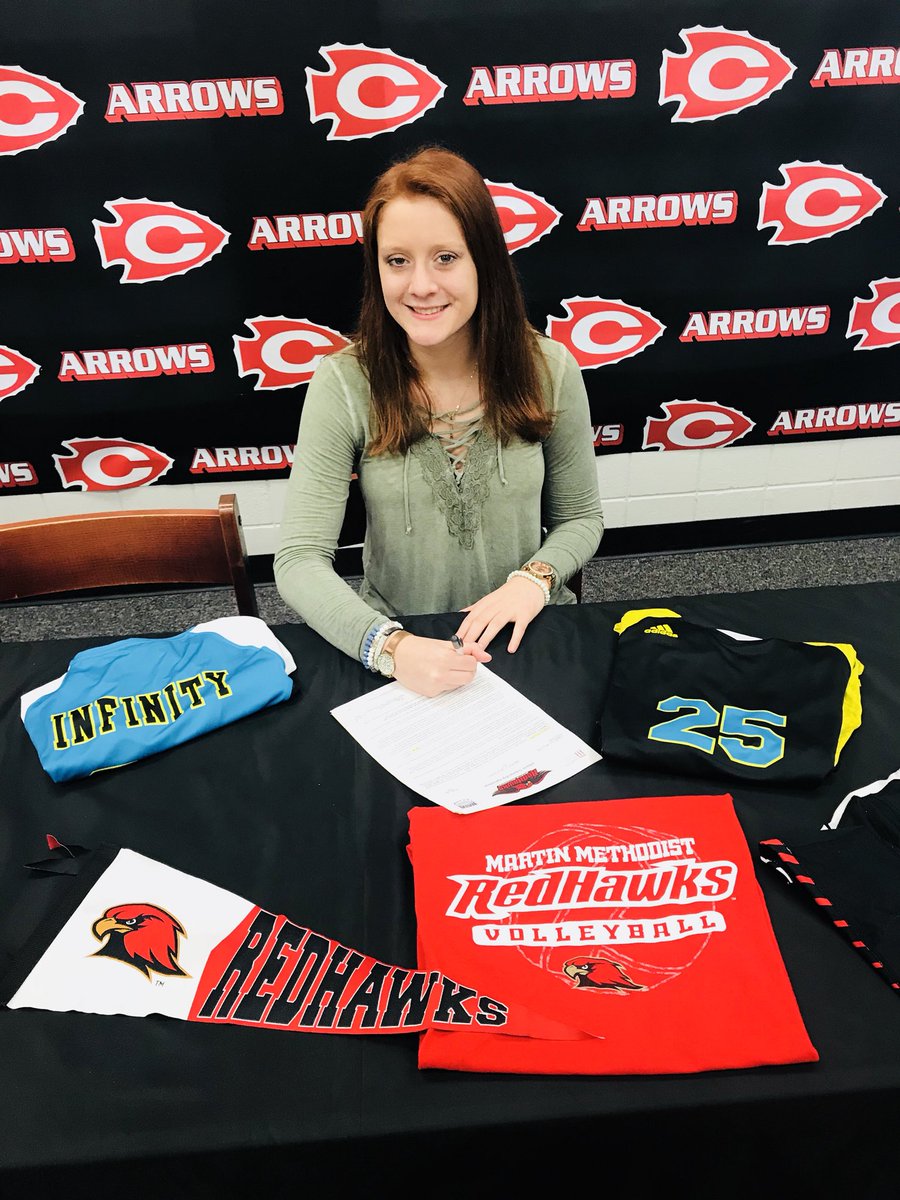 Congrats to Madelyn Misita for signing to play with @MMCVolleyball this morning. We are so proud of you and are excited to watch you continue your career as a RedHawk!