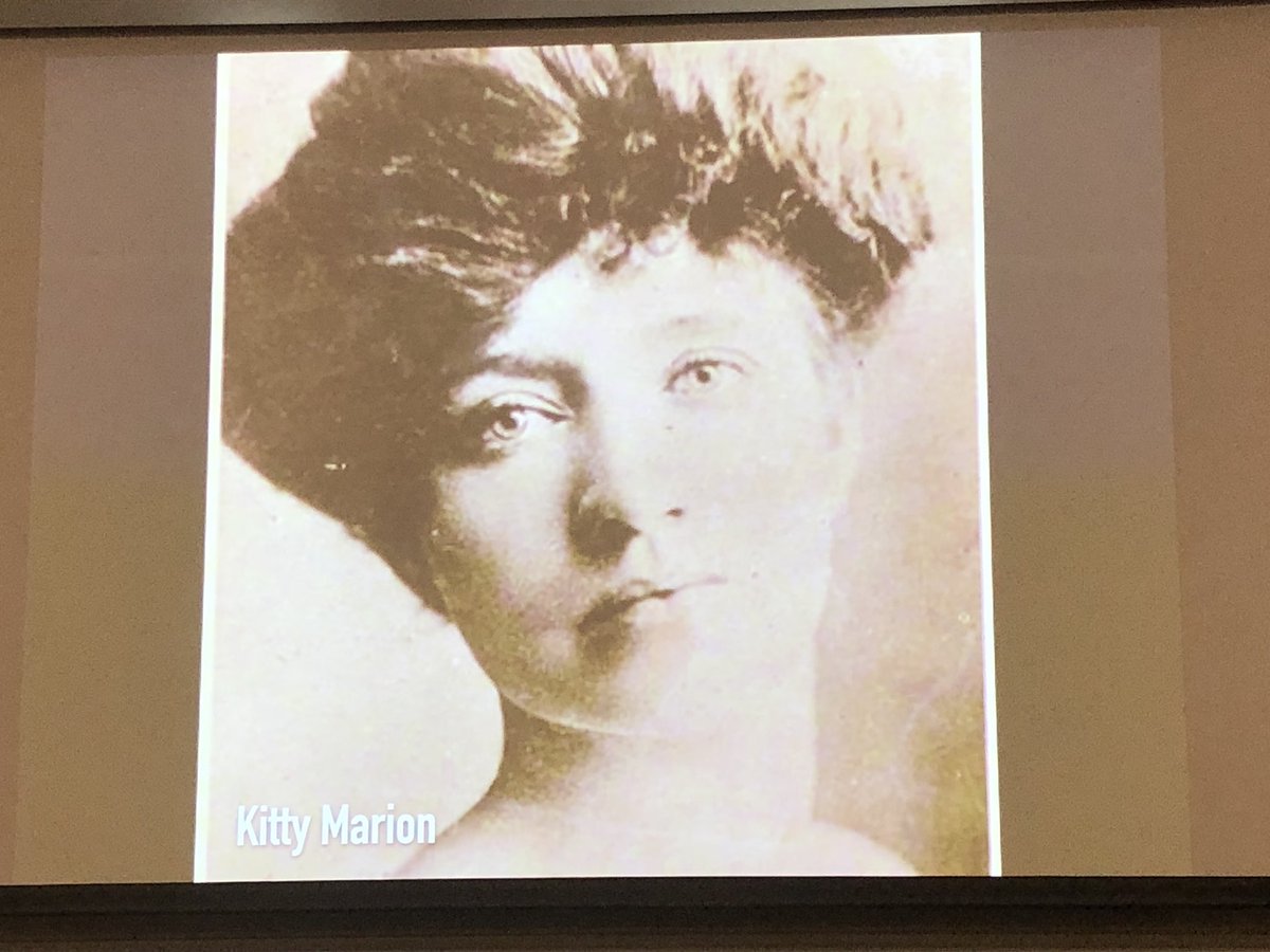 dmuleicester's tweet photo. “I call her Edwardian England’s most dangerous woman,” says @FernRiddell of Kitty Marion, who used bombs and violence to support the campaign for women’s rights in the early 20th century #CeX18 https://t.co/hvVl01zBRK