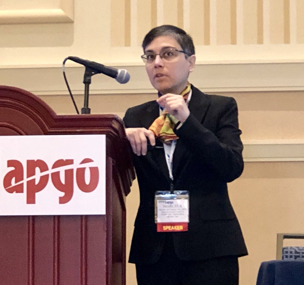 oldbitcoinclud's tweet photo. Dr Marcela del Carmen gives keynote on how to bring happiness and joy back to our or actice. Spend 20% of day doing something you love - teaching, research, direct clinical care to prevent burnout. @apgonews @acognews #2018CAAM⚓️🛳 https://t.co/4pci8jo82M