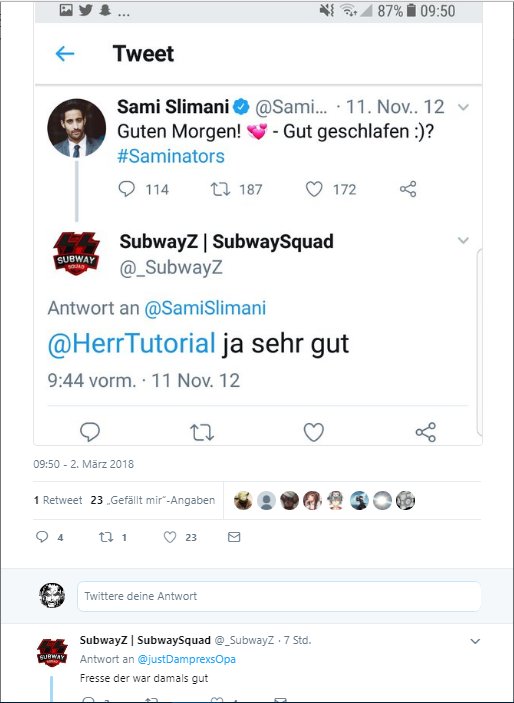 KukeTheHax0r's tweet photo. Hehe, @_SubwayZ der krasse #Saminator! xdddddd https://t.co/Yu8R0nJuXC