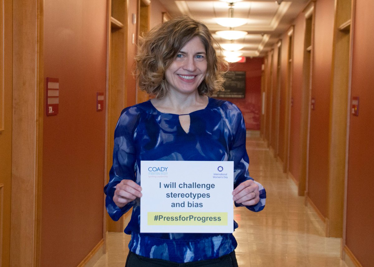 In honour of #InternationalWomensDay, <a href="/CoadyStFX/">Coady Institute</a> staff are taking part in the #PressforProgress campaign.

Today's Photo:
Corrine Cash, Senior Program Staff

--
<a href="/stfxuniversity/">StFX University</a> #WomenLeaders #CoadyStaff #IWD2018