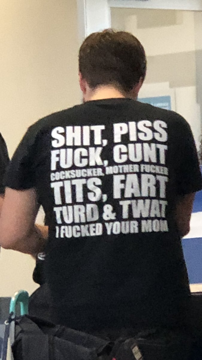 Migcortina's tweet photo. Flying #United $UA to México the pilot saw this passenger wearing this t shirt!! He reported him as #ofensive and he was asked to take it of before boarding.
If not he was not riding the ✈️ #CongratsUnited https://t.co/4YvGLj3uLK