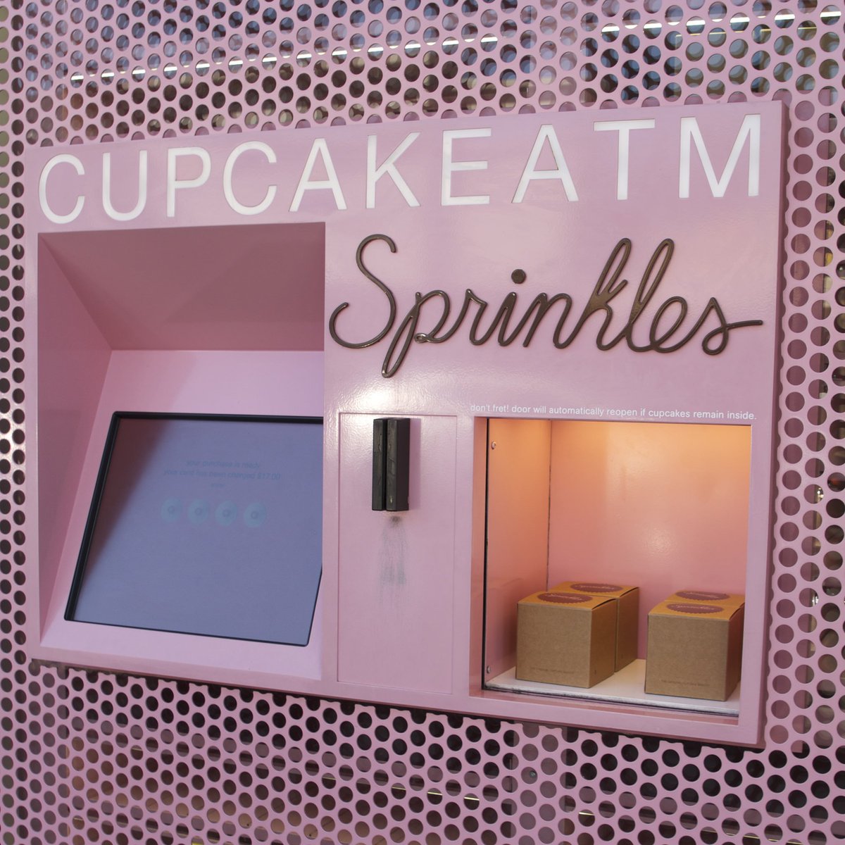 The world's first cupcake ATM by <a href="/Sprinkles/">Sprinkles</a> is celebrating its 6th birthday today! Visit the bakery's #BeverlyHills location and receive a special #BOGO card when you use the #SprinklesATM to purchase your treats.