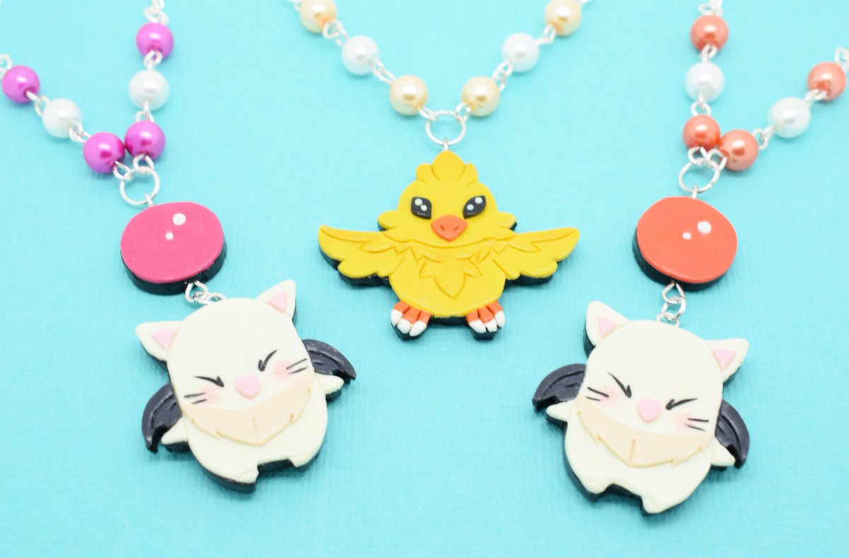 RoboticCookie's tweet photo. Our #finalfantasy creature themed collab with @iggie39 is now available in our Etsy.
https://t.co/KFKFYs2pOs
#moogle #chocobo #carbuncle #polymerclay #handmadejewelry #roboticcookie #starsqueak https://t.co/rHALSVER2Z