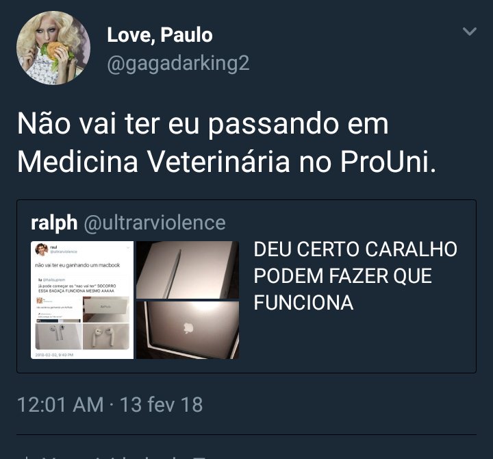 Tauslol's tweet photo. Não é que essa bruxaria deu certo. Começa agora uma nova etapa na minha vida, nova era.
#prouni prouni https://t.co/8ytpsYKxdl