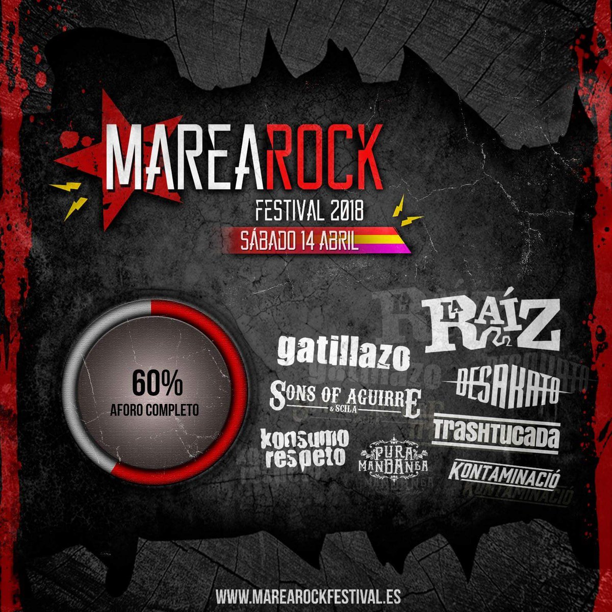 marearockfest's tweet image. 🔥 ¡¡Poco más de #40Días para el #Marearock2018!! 🔥

¿¿Tenéis ya la Entrada?? Ahora mismo llevamos poco más del 60% del aforo vendido, ¡¡menudo festivalote nos vamos a pegar!! 😲😲😮😎🤣😋😏

Tenéis las entradas en marearockfestival.es y en los puntos de venta.