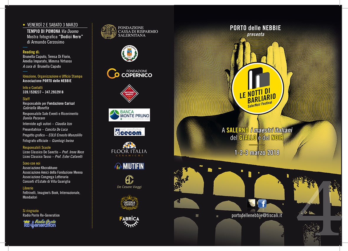 APinketts's tweet photo. SABATO 3 MARZO ore 17,00
TEMPIO DI POMONA Via Duomo
A SALERNO i maestri italiani del GIALLO e del NOIR
Consegna del Premio Attilio Veraldi alla Carriera ad  Andrea G. PINKETTS
https://t.co/CZHV18iGcD https://t.co/k85k6l1Ah7