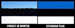 simongerman600's tweet photo. This meme explains the flag of #Estonia. This is of course complete nonsense but I want it to be true... Source: https://t.co/SlACNPFStE https://t.co/nZOkS4SRgO