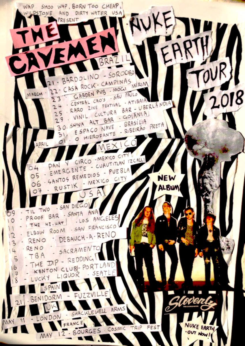 SlovenlyRecs's tweet photo. THE CAVEMEN NUKE EARTH TOUR 2018!
#thecavemennz #nukeearth https://t.co/MLsoBZH7au