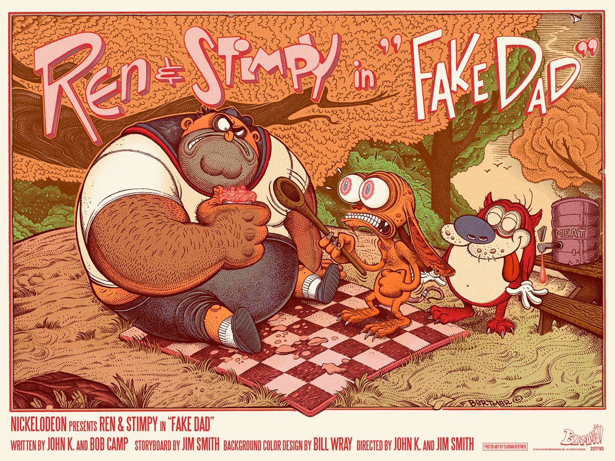 MondoNews's tweet photo. #NickWeek (Day 4): REN & STIMPY poster + enamel pins by Florian Bertmer are ON SALE NOW! https://t.co/hGiA6d5Sha https://t.co/So2TBmovOH
