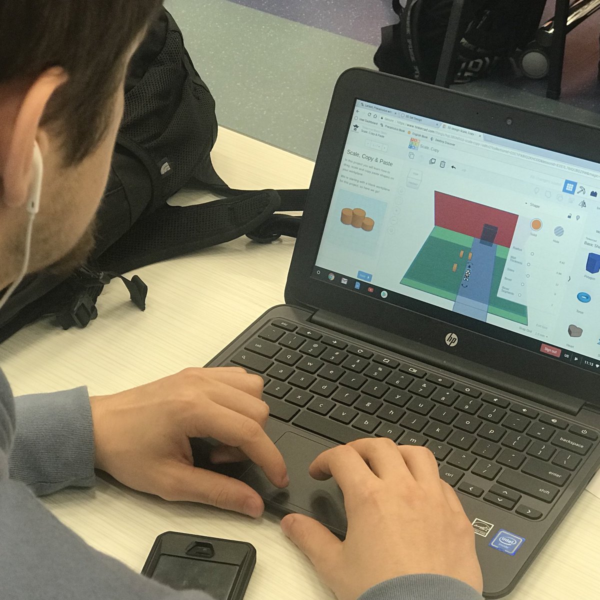 ArtsIntegratEDU's tweet photo. VPA classes have been using @tinkercad to create 3D set designs for their movie scenes! What a great way to digitize their sets before we build scaled replicas next week! @FDHSacademies #DigitizeLearning #HandsOn #ArtsPBL #SetDesign https://t.co/Msv1yQGeKS
